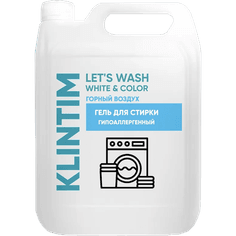Гель- концентрат для стирки белья 5 л KLINTIM White&Color Горный воздух, Универсальный