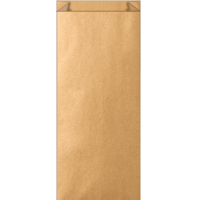 Пакет бумажный 200*80*40 КРАФТ, без окна, V-дно