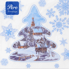 Салфетка бумажная НГ 3-х/трехслойная 33*33 "Pero Prestige" (20 лист.пач), Ночь перед рождеством