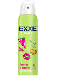 Дезодорант спрей 150 мл "EXXE" ЖЕНСКИЙ, Fruit kiss/Свежесть и нежность