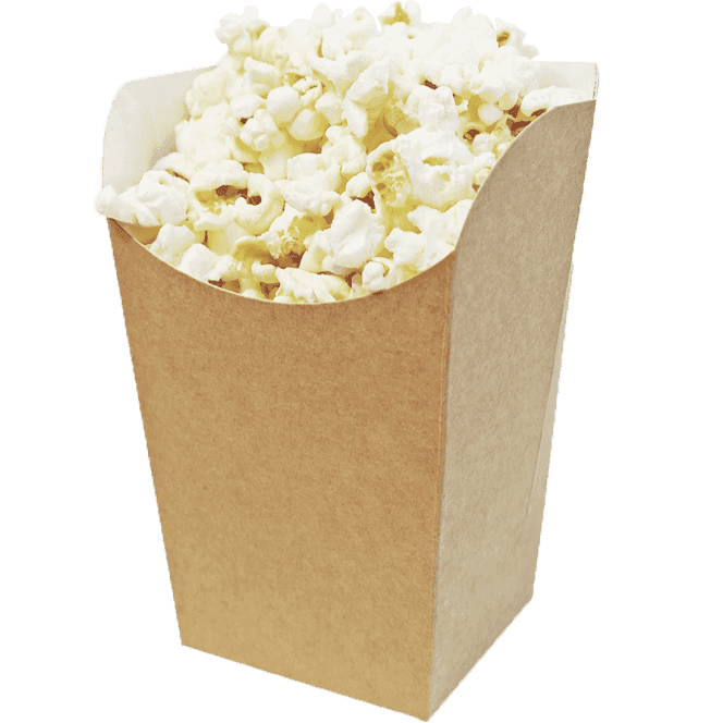 Упаковка бумажная для картофеля фри, попкорна, снеков 480 мл ECO SNACK CUP M 72*72*110 мм, КРАФТ