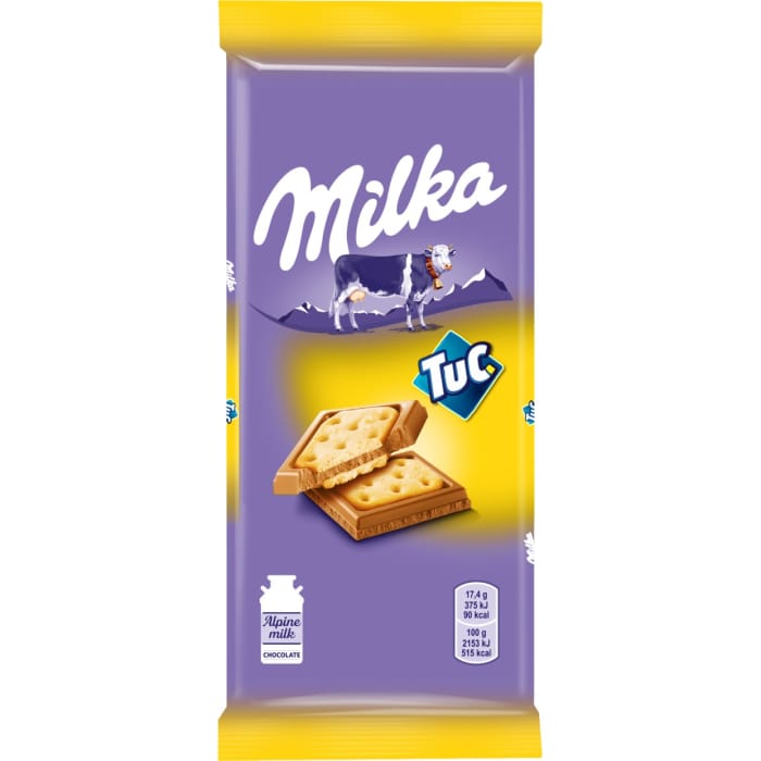 Шоколад "Milka" 80 г, TUC (Молочный с крекером) (18 шт/уп)