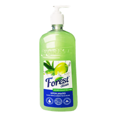 Крем-мыло жидкое 1 л "FOREST Clean" дозатор, Алоэ Вера, Зеленый Чай и Олива