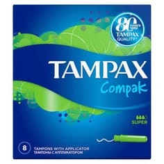 Тампоны "Tampax Compak" с апликатором Super Singl (8 шт.упак)