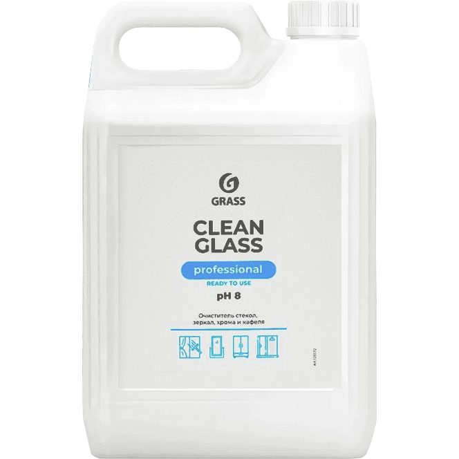Средство для стекол и зеркал 5 л Clean Glass Professional Grass