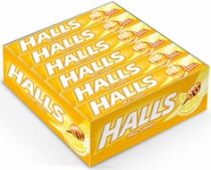 Лененцы "Halls" 25г (12 шт.упак), Мед и Лимон, Желтый
