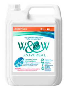 Гель- концентрат для стирки белья 5 л W&W UNIVERSAL