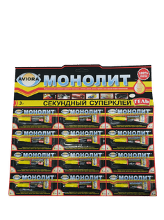 Клей секундный "Монолит" 3 г AVIORA, на карте