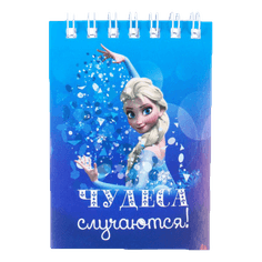 Блокнот А7, 32 листа, на гребне Disney Холодное сердце
