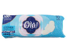 Прокладки "Ola!" Wings Top DRY Classic Normal, 4 капли, с крылышками сеточка (10 шт.упак)