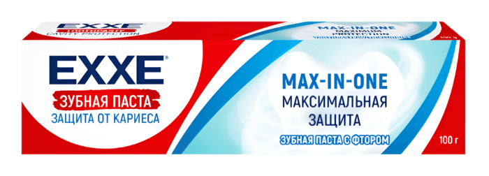 Зубная паста 100 гр EXXE Максимальная защита от кариеса Max-in-one