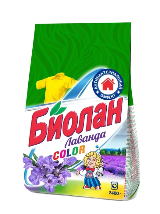 Стиральный порошок 2,4 кг Биолан автомат, Колор Лаванда