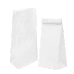 Пакет бумажный 120*80*340 Белый, П-дно СТ
