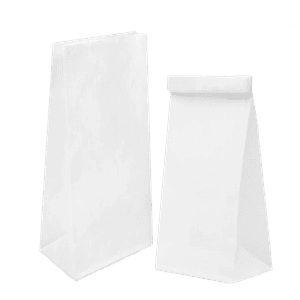 Пакет бумажный 120*80*340 Белый, П-дно СТ