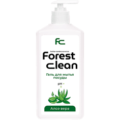 Средство для мытья посуды 1 л "FOREST Clean" дозатор/гель, Алоэ Вера