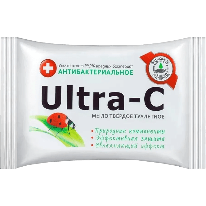 Мыло кусковое 200 г туалетное антибактериальное "Ultra-C" ЭФКО