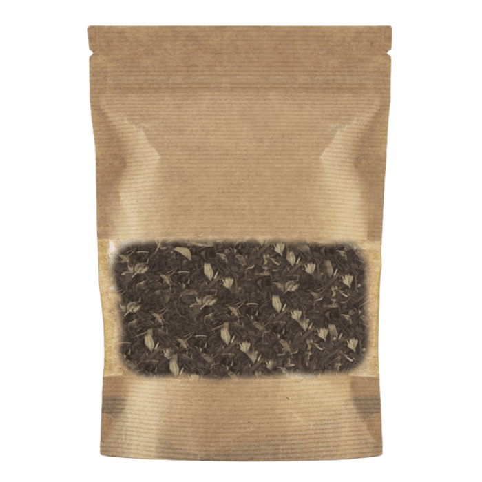Пакет Дой-пак 105*150 "30+30" мм бумажный с окном 70 мм zip-lock КРАФТ