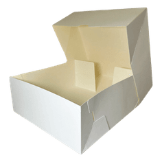 Упаковка бумажная для десертов ForGenika CAKE White 255*255*105 мм