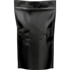 Пакет Дой-пак 120*185 "35+35" мм бумажный ЧЕРНЫЙ матовый zip-lock