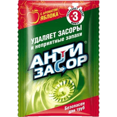 Антизасор 70 г гранулированное средство для удаления засора в трубах, Яблоко 50 гр А3005