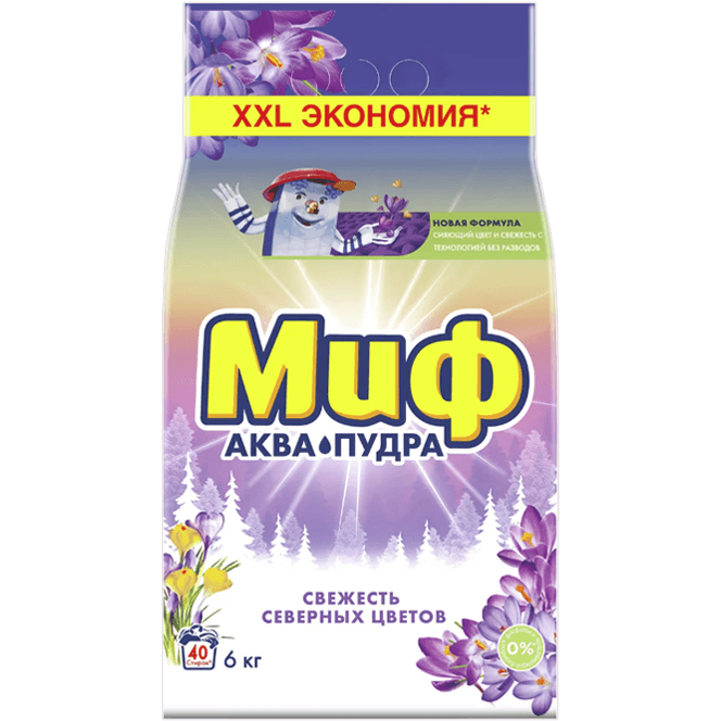 Стиральный порошок 6 кг Миф автомат, Свежесть северных цветов