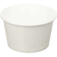 Контейнер/салатник/супница бумажный круглый 500 мл OSQ Round Bowl D-100 мм БЕЛЫЙ, для супов и мороженого, без крышки