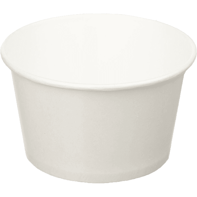 Контейнер/салатник/супница бумажный круглый 500 мл OSQ Round Bowl D-100 мм БЕЛЫЙ, для супов и мороженого, без крышки