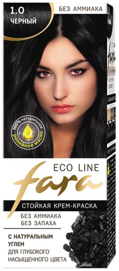 Крем-краска для волос FARA Eco Line, 1.0 Черный