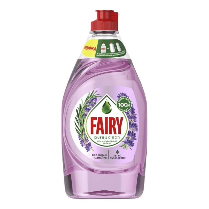 Средство для мытья посуды 500 мл "Fairy", Лаванда и розмарин