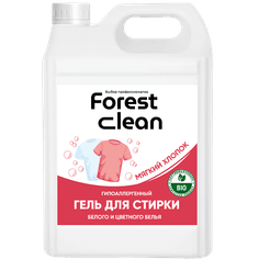 Гель для стирки белья 5 л "FOREST clean" канистра ЕВРО концентрат, Мягкий хлопок