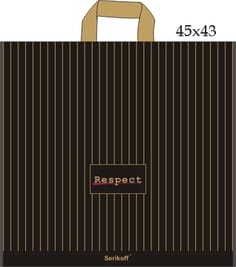 Пакет 45*43 см Респект петля 100мкм Сериков