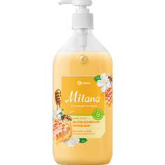 Крем-мыло жидкое 1 л "Milana" с дозатором GRASS, Молоко и мед