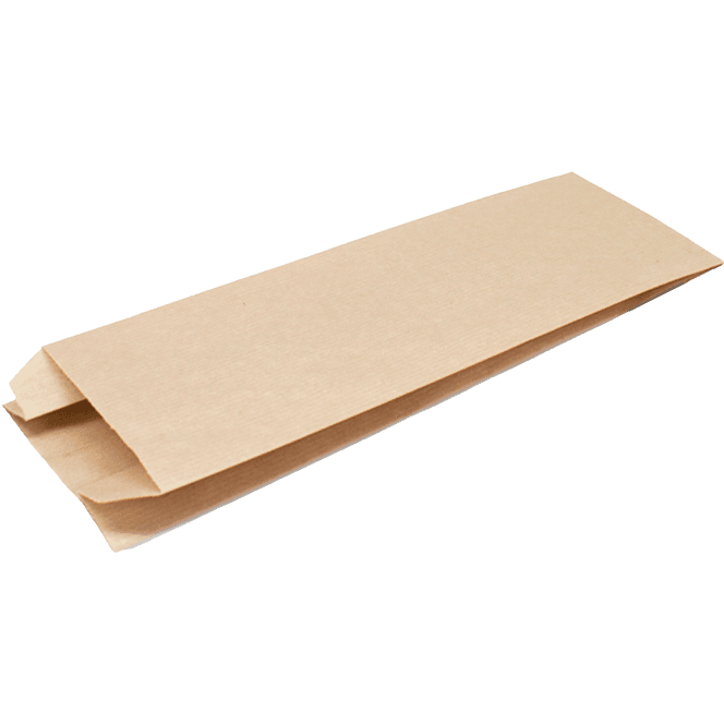 Пакет бумажный 185*80*45 КРАФТ, под шаурму, эконом V-дно В38