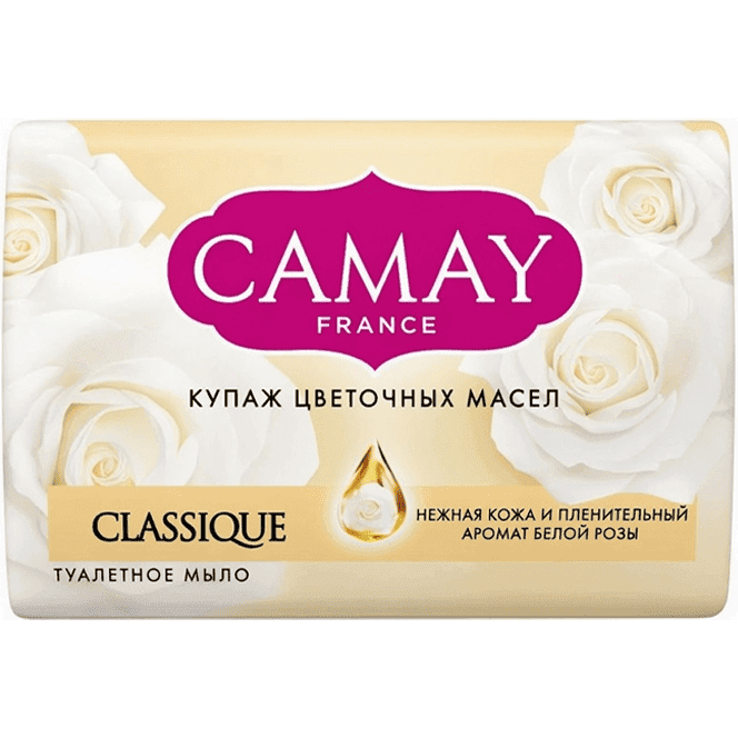 Мыло кусковое 85 г туалетное "Camay", Классик