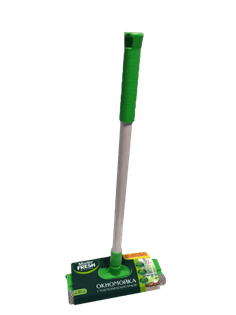 Окномойка Master FRESH с ручкой 3в1 /губка, салфетка, скребос/ 25 см