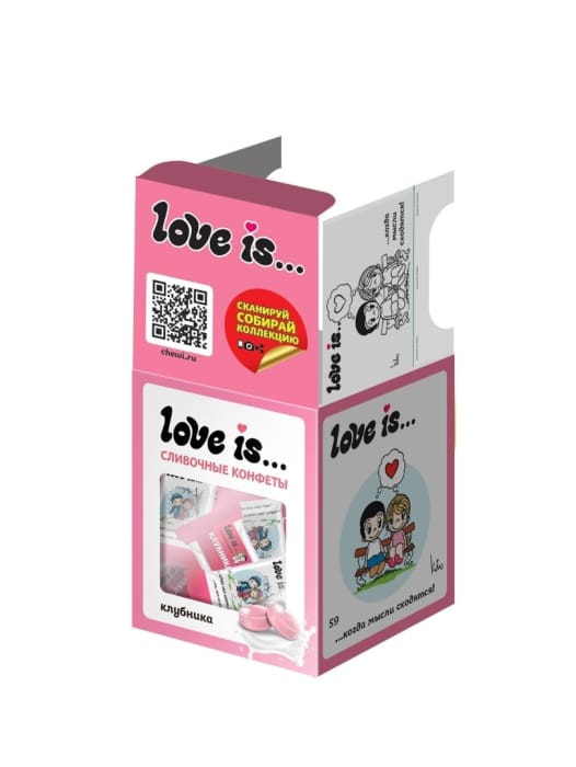 Набор конфет "Love is" со вкусом клубники 105г