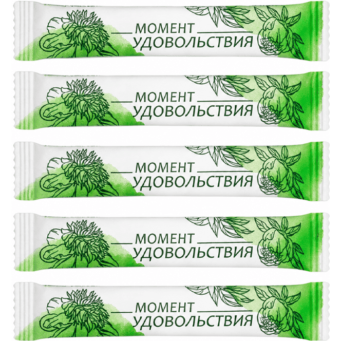 Сахар в стике 5г/10кг (2000 шт.кор) БЛ, Моменты удовольствия, Зеленый