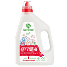 Гель-концентрат для стирки белья 1,5 л SYNERGETIC биоразлагаемый, Active fresh
