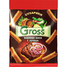 Сухарики Gross 40 гр., Жареное мясо с лучком