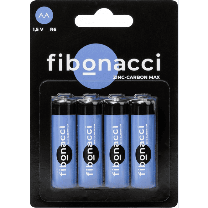 Батарейка Fibonacci R6/4B AA Пальчик солевая
