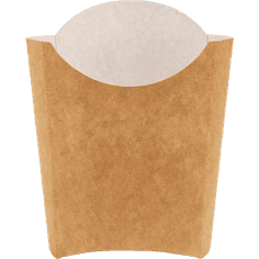 Коробка для картофеля фри 120 г 02 FRY L Pure Kraft 126*50*135 мм OSQ FRY L