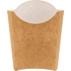 Коробка для картофеля фри 120 г 02 FRY L Pure Kraft 126*50*135 мм OSQ FRY L