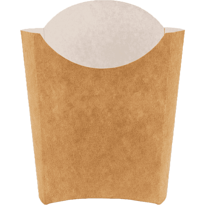 Коробка для картофеля фри 120 г 02 FRY L Pure Kraft 126*50*135 мм OSQ FRY L