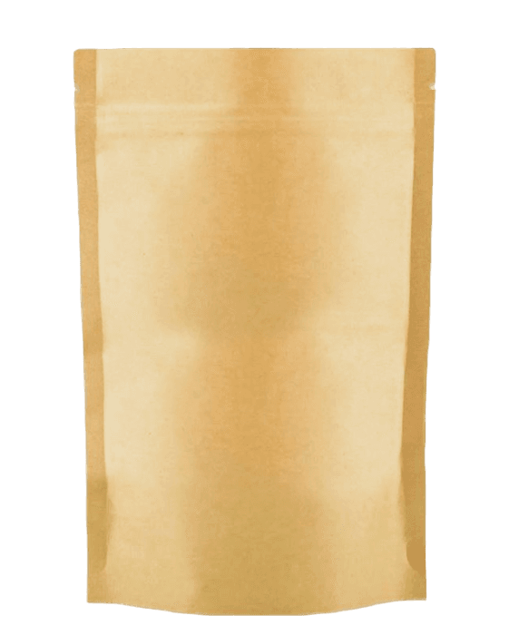 Пакет Дой-пак 105*190 "35+35" мм бумажный без окна 2 слоя КРАФТ zip-lock
