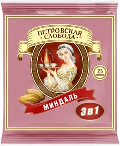 Кофе растворимый "Петровская Слобода" (25 шт.упак), Миндаль (25 пак/уп 20 уп/кор)
