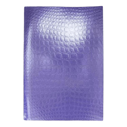 Тетрадь А4, 96 листов в клетку Croco, бумвинил metallic, тиснение, блок офсет, фиолетовый 72788