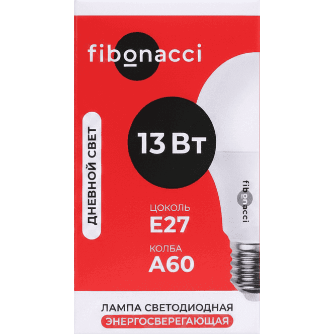 Лампа светодиодная Fibonacci А60-13W/4000/E27 LED
