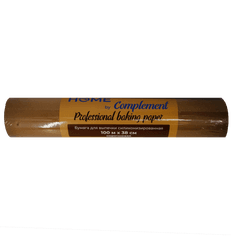 Бумага для выпечки 38*100м пергамент силиконизир КОРИЧНЕВАЯ Complement Home