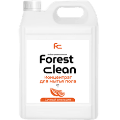 Концентрат для мытья пола 5 л "FOREST Clean" канистра ЕВРО, Сочный апельсин, щелочной