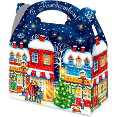 Коробка бумажная для конфет 1,5 кг Ретро NEW 220*90*200